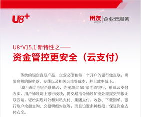 u8 v15.1新特性 资金管控更安全 云支付